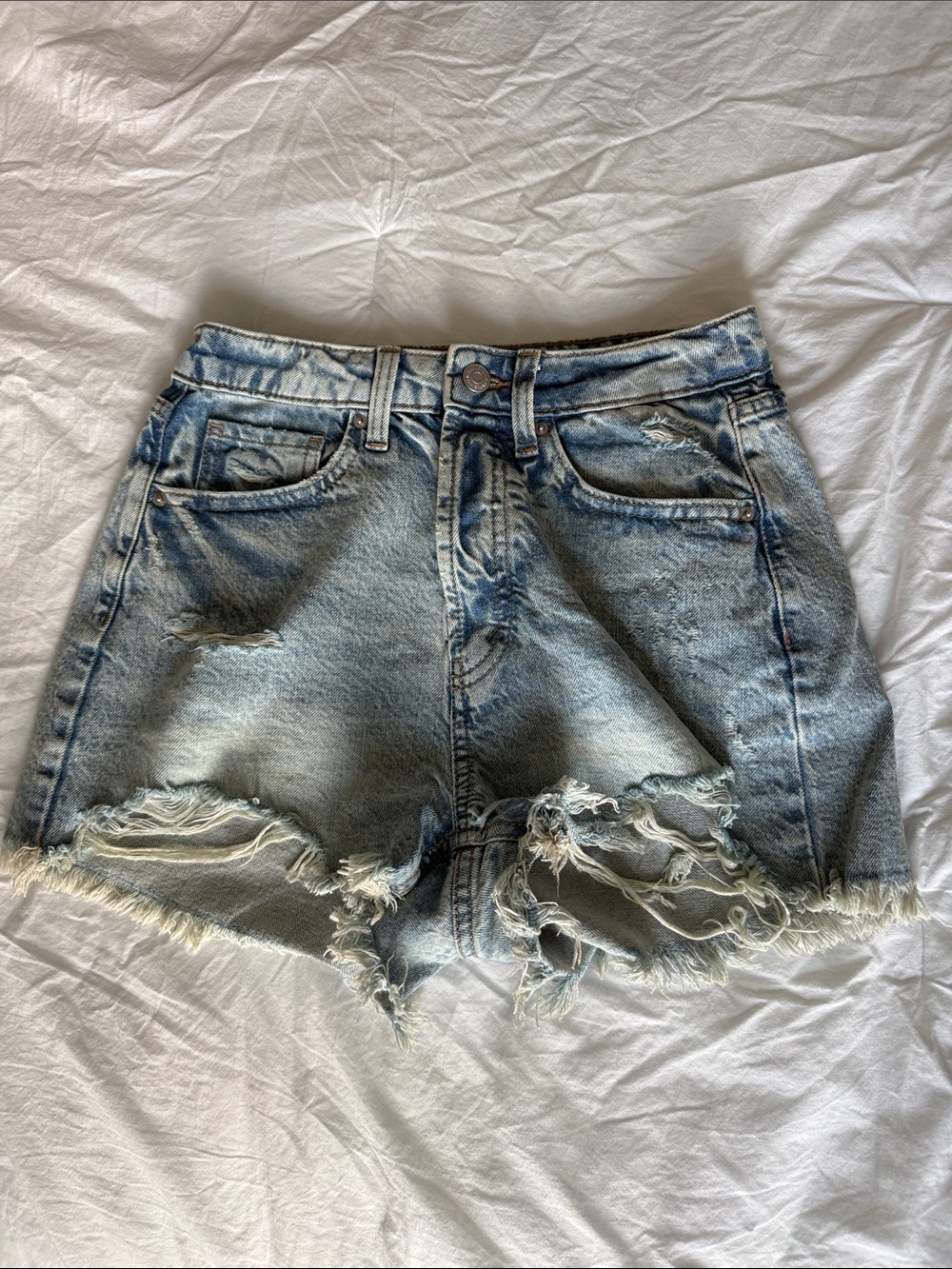 Distressed High Rise Denim Shorts size 2 /small Wild Fable